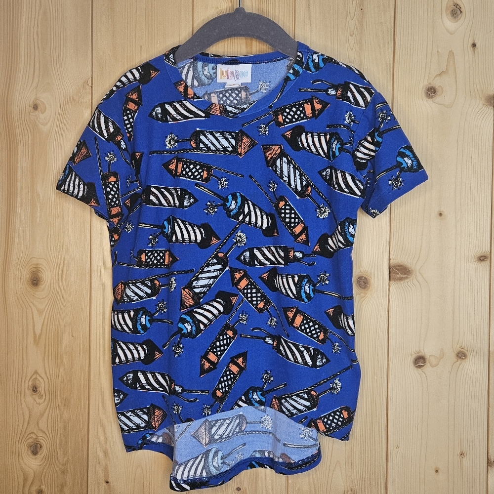 LulaRoe Girls Rocket Tee Size 4